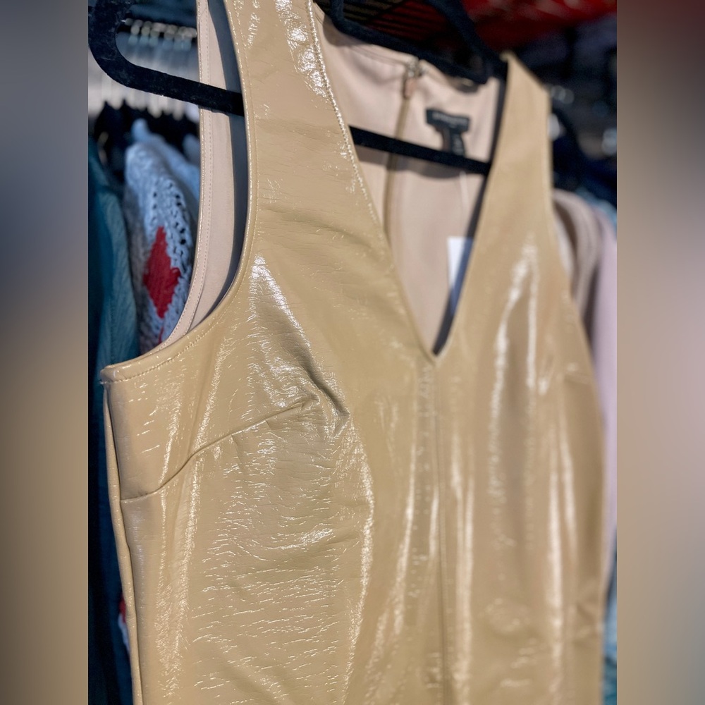 Tall Vegan Leather Shift Dress | Banana Republic | Brand New w/ Tags | Medium - Picture 9 of 11